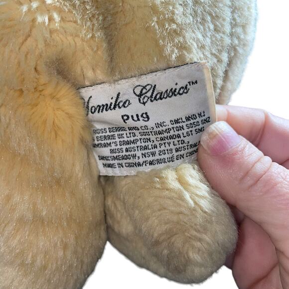 Yomiko Classics Plush Dog Russ Pug Pup Stuffed Animal Lot x2 Gift Realistic 17" - Picture 7 of 13